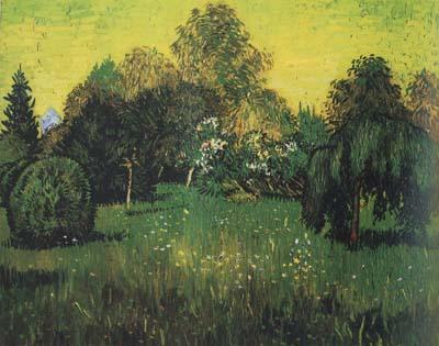 Vincent Van Gogh Public Park with Weeping Willow :The Poet's Garden i (nn04) oil painting image